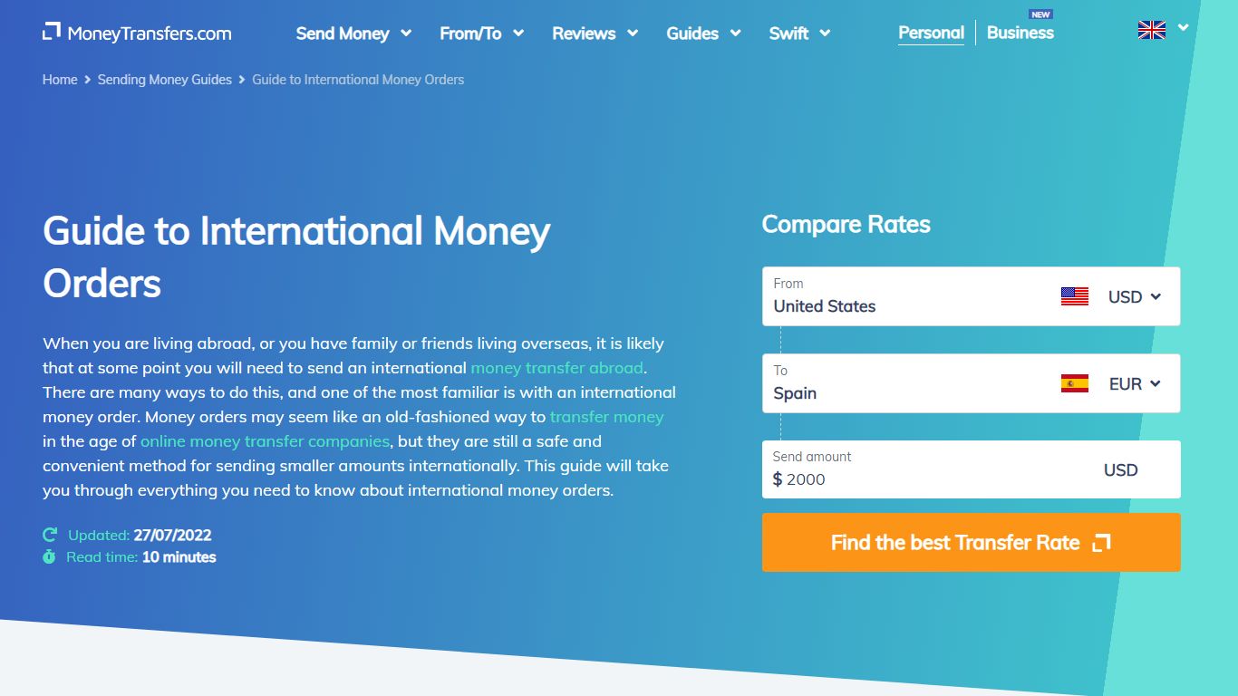 Guide to International Money Orders - MoneyTransfers.com